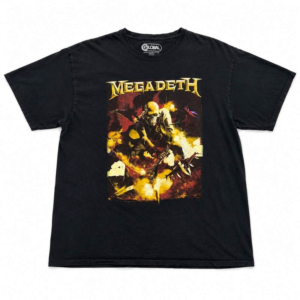 Megadeth T-Shirt 2XL Black Officially Licensed Graphic Metal Band Tee